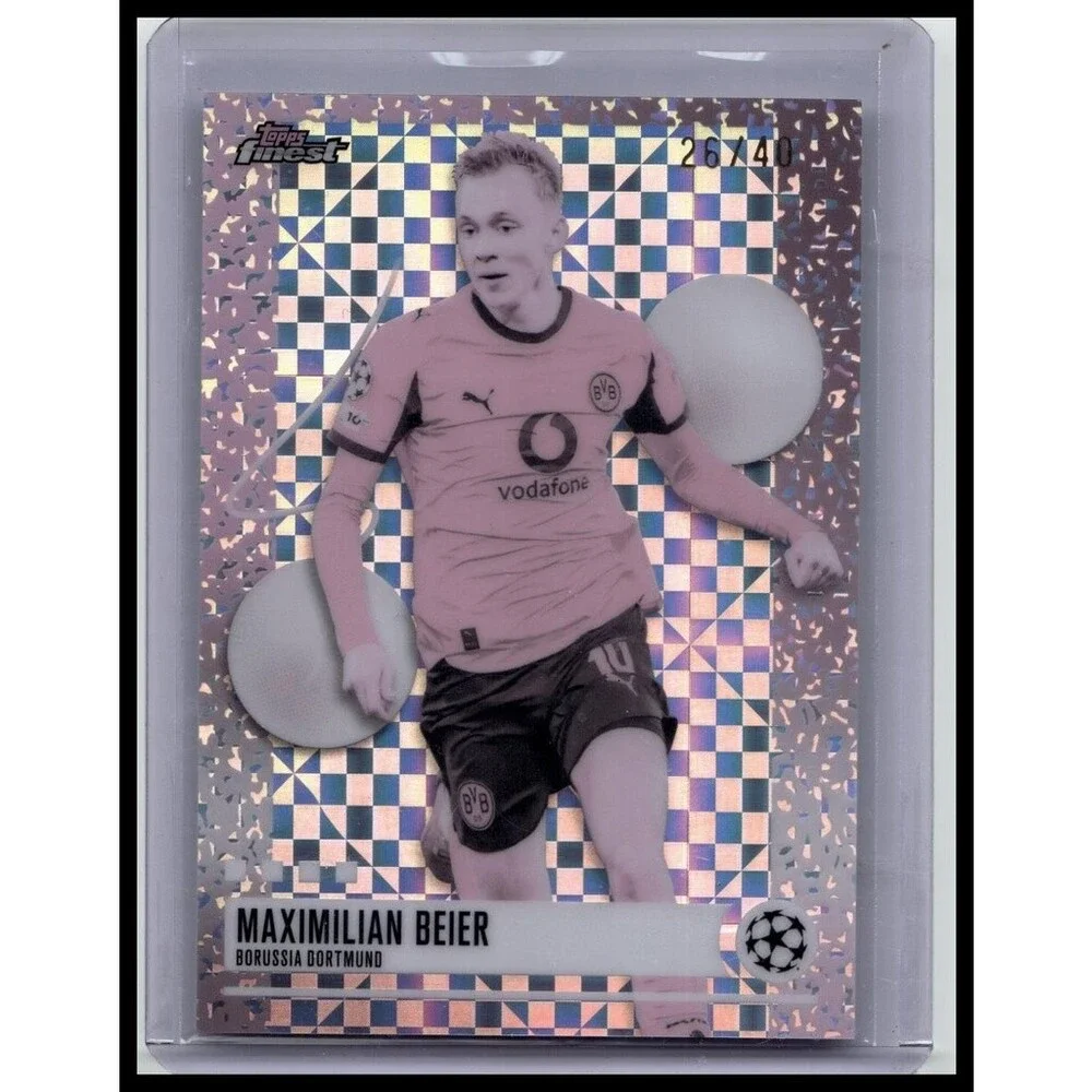 2025-26 Topps Finest Club UEFA# 247 Maximilian Beier, Borussia Dortmund Pearl/40